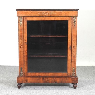 Lot 683 - A 19th century walnut and inlaid pier cabinet,...