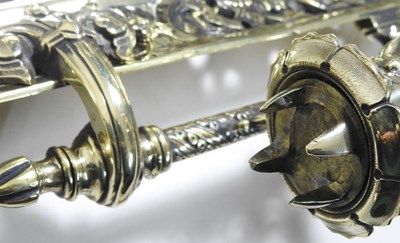 Lot 33 - A 19th century brass girandole, with a...