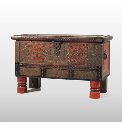 Lot 277 - A 19th century Eastern studded chest
