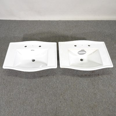 Lot 473 - A pair of modern sinks, 69 x 49cm (2)