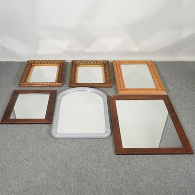Lot 88 - A pair of gilt framed wall mirrors, 65 x 56cm,...