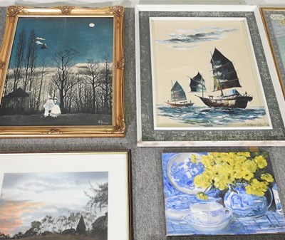 Lot 587 - Mavis Berwick, 20th century, Essex Sunset,...