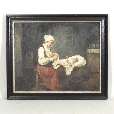 Lot 197 - Karoly Krusnyak, 1889-1960, mother and baby,...