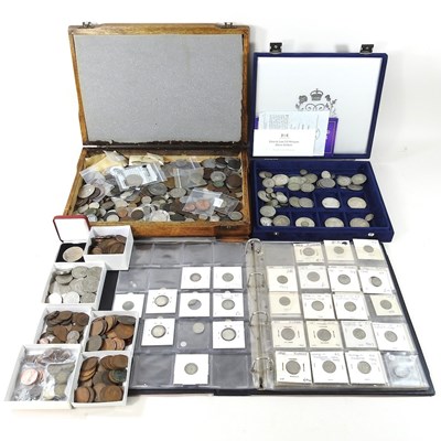 Lot 238 - A large collection of mainly pre-decimal coins,...