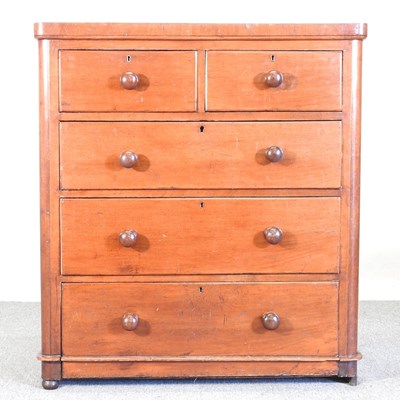 Lot 82 - A Victorian mahogany and pine chest of drawers