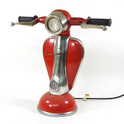 Lot 537 - A novelty Vespa table lamp, 40cm high