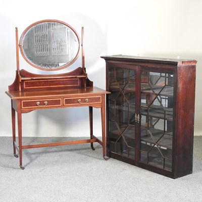 Lot 545 - An Edwardian inlaid dressing table, together...