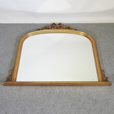 Lot 219 - A modern gilt framed over mantle mirror, 119 x...