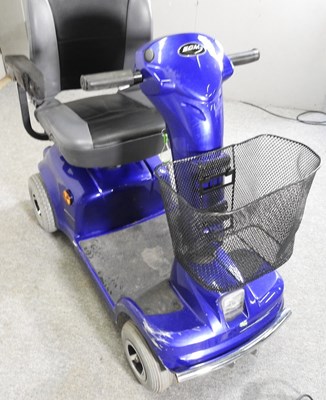 Lot 43 - A blue EGM electric mobility scooter, with...