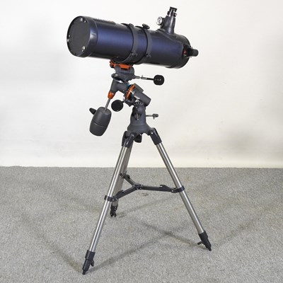 Lot 614 - A Celestron Astromaster 130 telescope, on stand