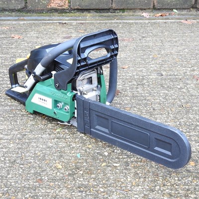 Lot 540 - A green petrol chainsaw