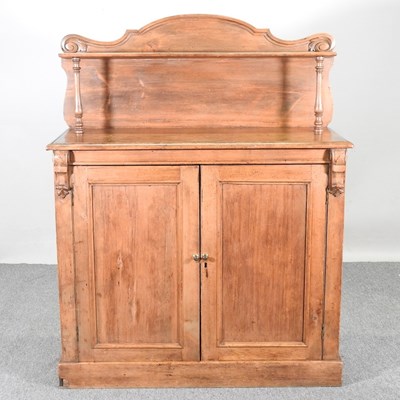 Lot 695 - A Victorian stained pine chiffonier, with a...