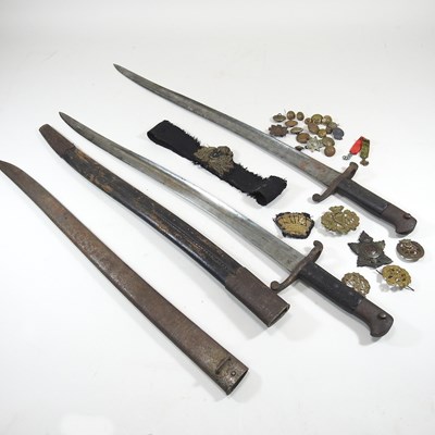 Lot 105 - A British 1856 pattern sword bayonet, 73cm...