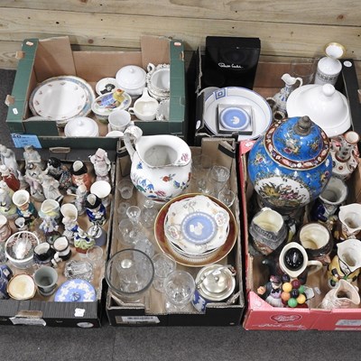 Lot 264 - Five boxes of china and glass