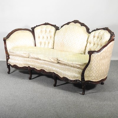 Lot 280 - An early 20th century French cream upholstered...