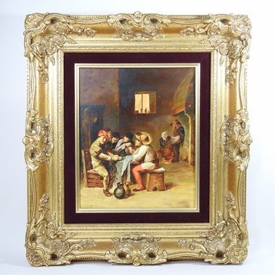 Lot 554 - After David Teniers, 20th century, figures...