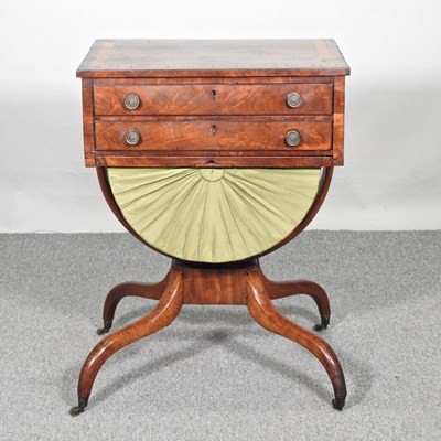 Lot 158 - A 19th century mahogany and crossbanded work...