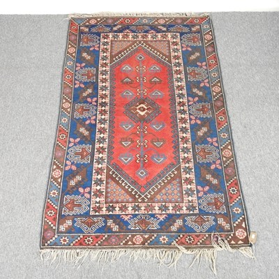 Lot 649 - A Persian rug, with a central medallion, 120 x...