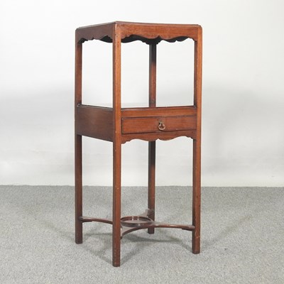 Lot 336 - A George III mahogany night stand, with single...