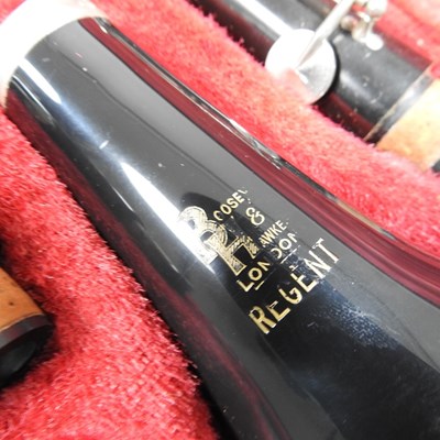 Lot 555 - A Boosey & Hawkes Regent clarinet, cased,...