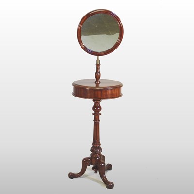 Lot 326 - A 20th century mahogany gentleman's shaving stand
