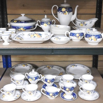 Lot 437 - A Royal Doulton Citrons pattern tea and dinner...