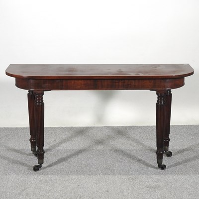 Lot 338 - A Regency and later mahogany D shaped side...