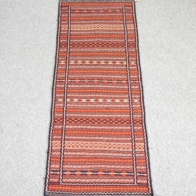 Lot 315 - A Persian kilim, with rows of geometric...