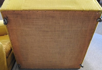 Lot 440 - A pair of large Art Deco yellow upholstered...