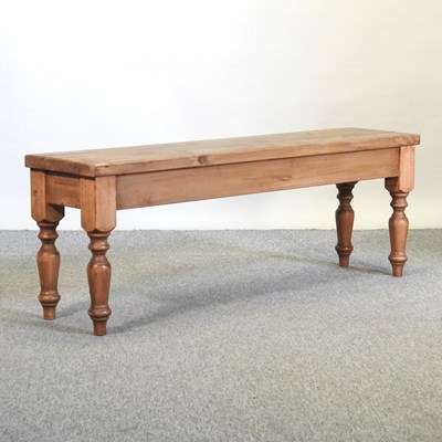 Lot 438 - A hand made rustic pine bench