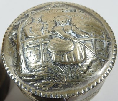 Lot 18 - A pair of 19th century silver jars and covers,...