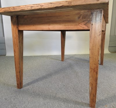 Lot 423 - A hand made rustic pine dining table