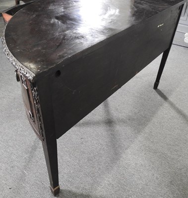 Lot 248 - A large Edwardian half round sideboard,...