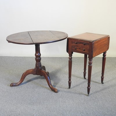 Lot 138 - A Regency mahogany work table, together with a...