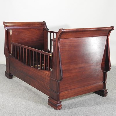 Lot 882 - A French style cherrywood children's sleigh...