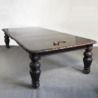 Lot 142 - A very large 19th century carved dark oak wind-...