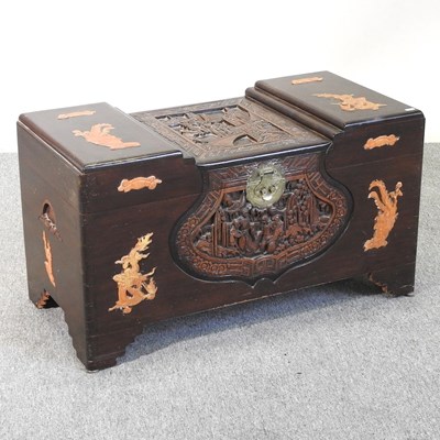 Lot 191 - A mid 20th century Chinese carved camphorwood...