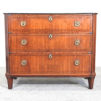 Lot 94 - A 19th century continental inlaid chest,...