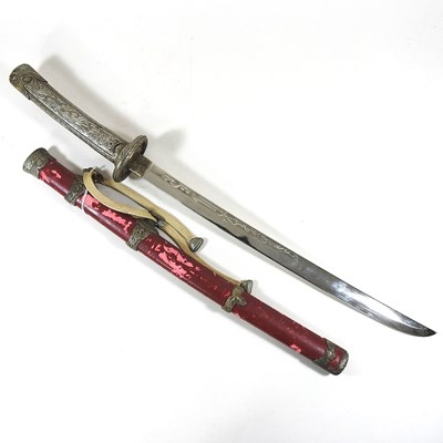 Lot 271 - An oriental short sword, 20th century, 72cm...