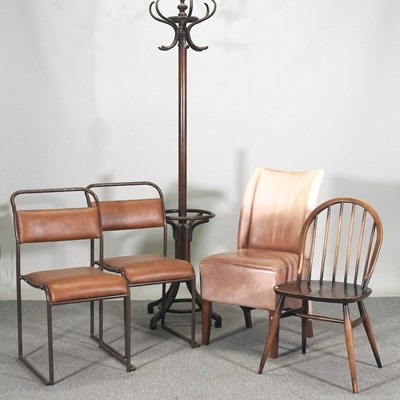 Lot 456 - A Thonet style bentwood hat stand, together...