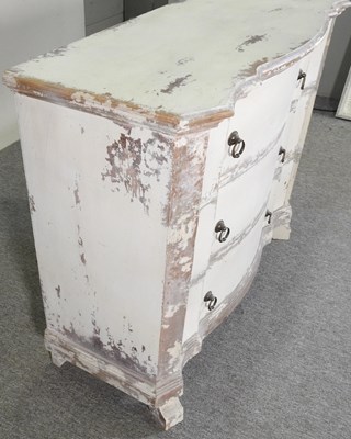 Lot 35 - An antique style white painted chest of...