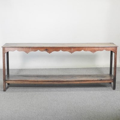 Lot 189 - An 18th century Welsh dresser base, of narrow...