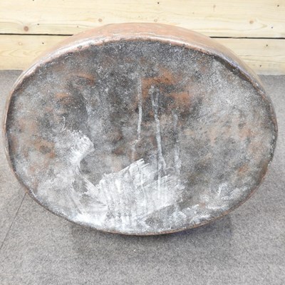 Lot 536 - A 19th century copper cauldron, 53cm wide,...
