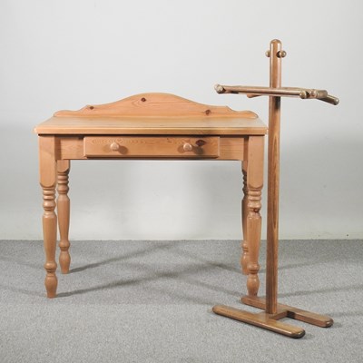 Lot 260 - A modern pine side table, together with a...