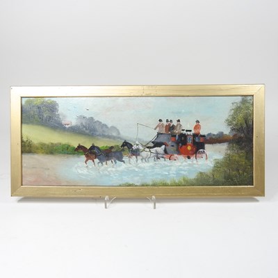 Lot 141 - Phillip Henry Rideout, 1860-1920, a stagecoach...