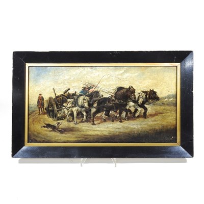Lot 467 - Russian School, 19th century, a horse drawn...