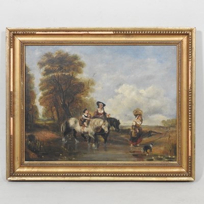 Lot 260 - English school, 19th century, landscape with...