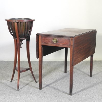 Lot 298 - A George III oak pembroke table, on square...