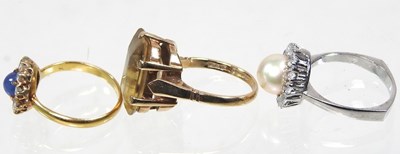 Lot 45 - A 9 carat gold citrine dress ring, 5.8g, size...
