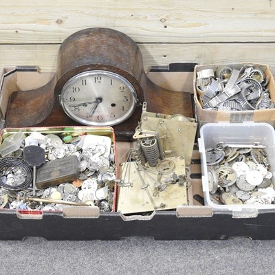 Lot 538 - A collection of watch parts, together with a...